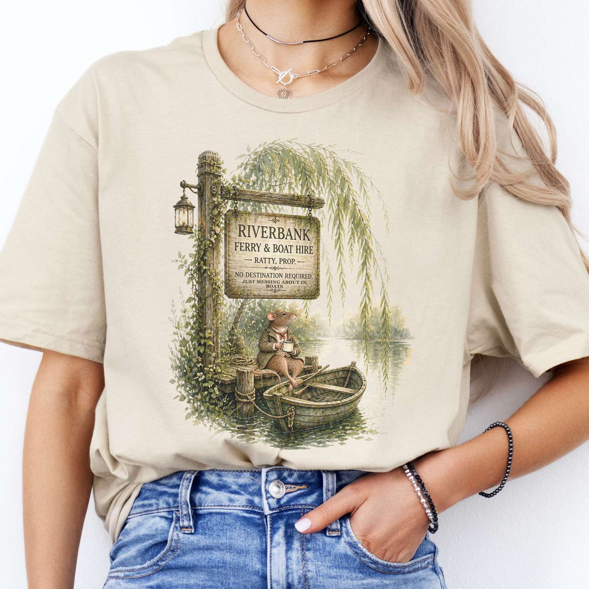 Riverbank Ferry and Boat Hire Wind in the Willows T-Shirt