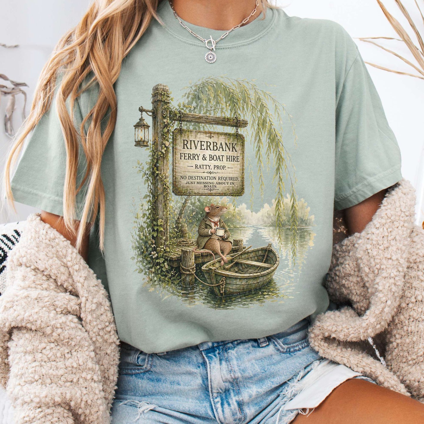 Riverbank Ferry and Boat Hire Wind in the Willows T-Shirt