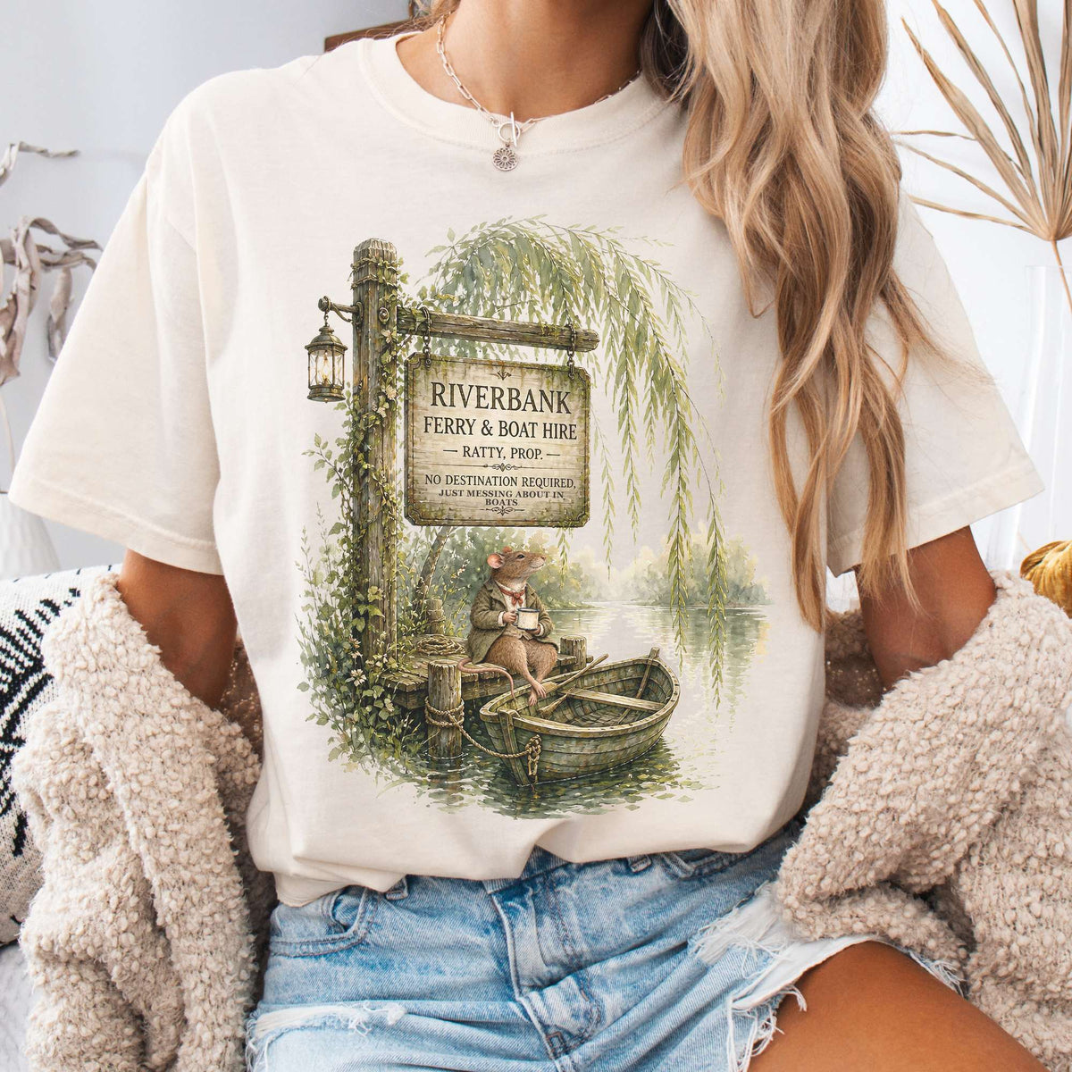Riverbank Ferry and Boat Hire Wind in the Willows T-Shirt