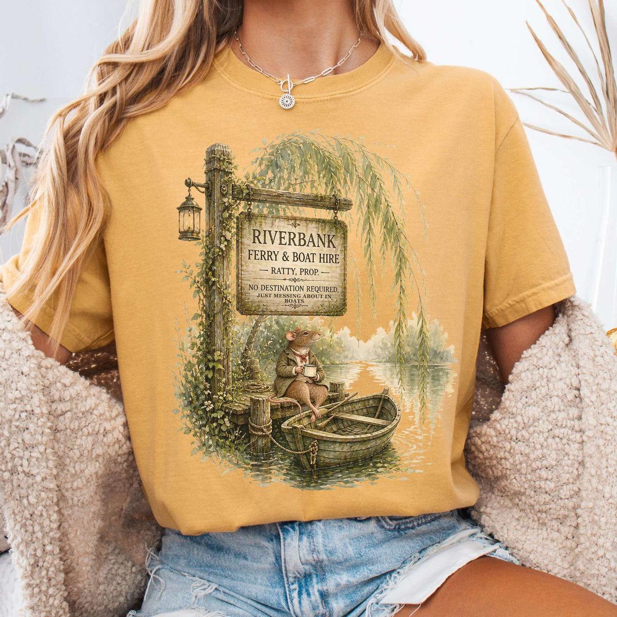 Riverbank Ferry and Boat Hire Wind in the Willows T-Shirt