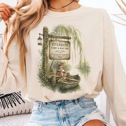 Riverbank Ferry and Boat Hire Wind in the Willows Long Sleeve