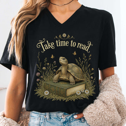 Take Time to Read Literary V-Neck