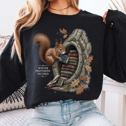 Winter Provisions Secured Squirrel Literary Sweatshirt