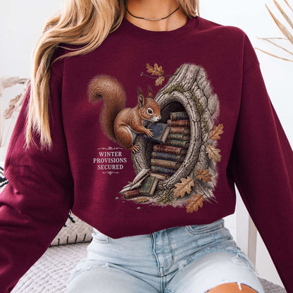 Winter Provisions Secured Squirrel Literary Sweatshirt