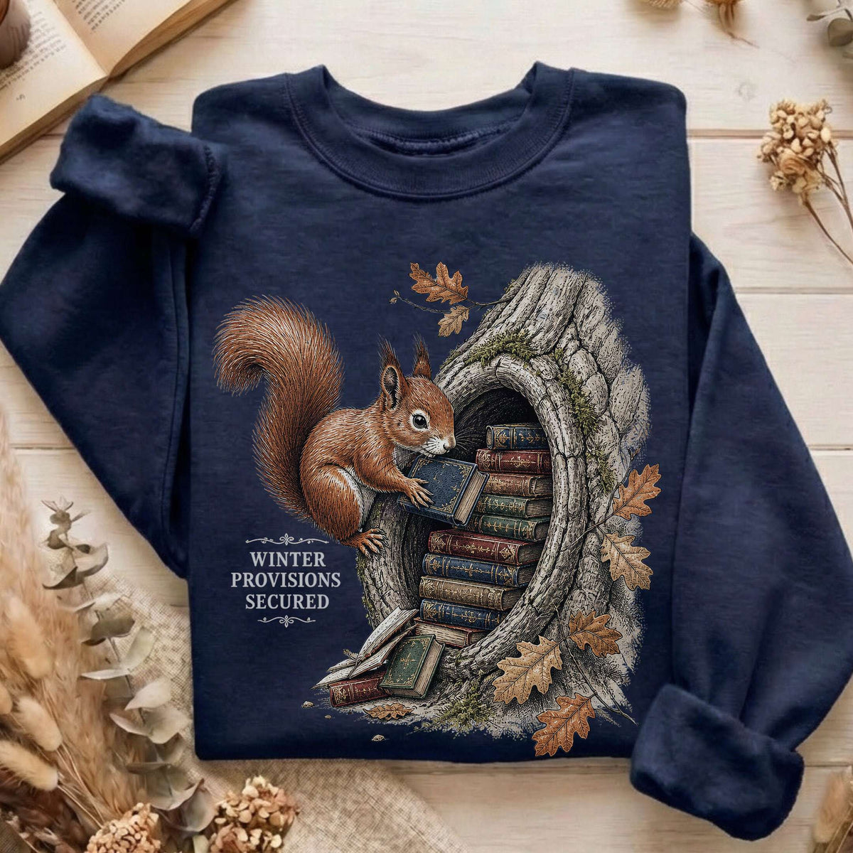 Winter Provisions Secured Squirrel Literary Sweatshirt