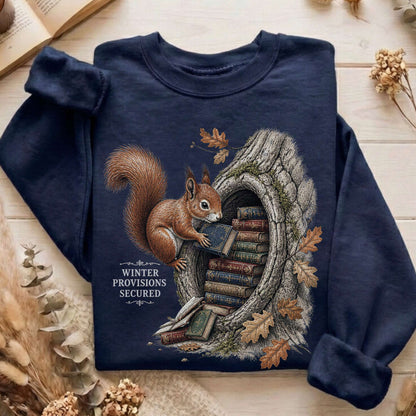Winter Provisions Secured Squirrel Literary Sweatshirt