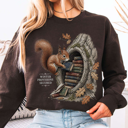 Winter Provisions Secured Squirrel Literary Sweatshirt