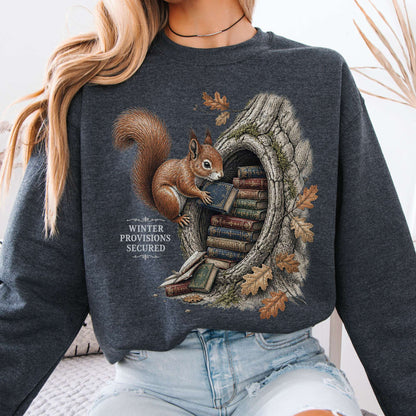 Winter Provisions Secured Squirrel Literary Sweatshirt