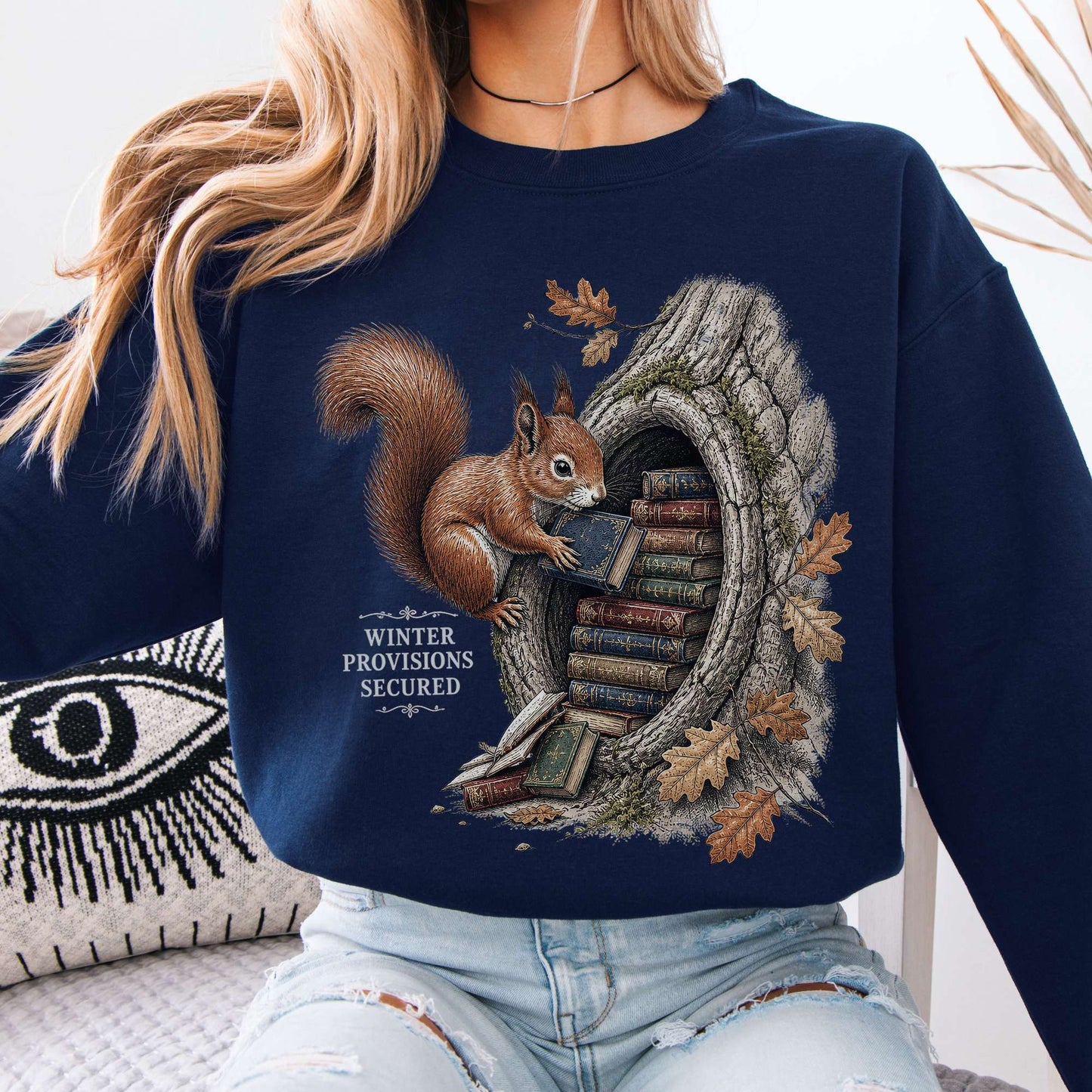 Winter Provisions Secured Squirrel Literary Sweatshirt