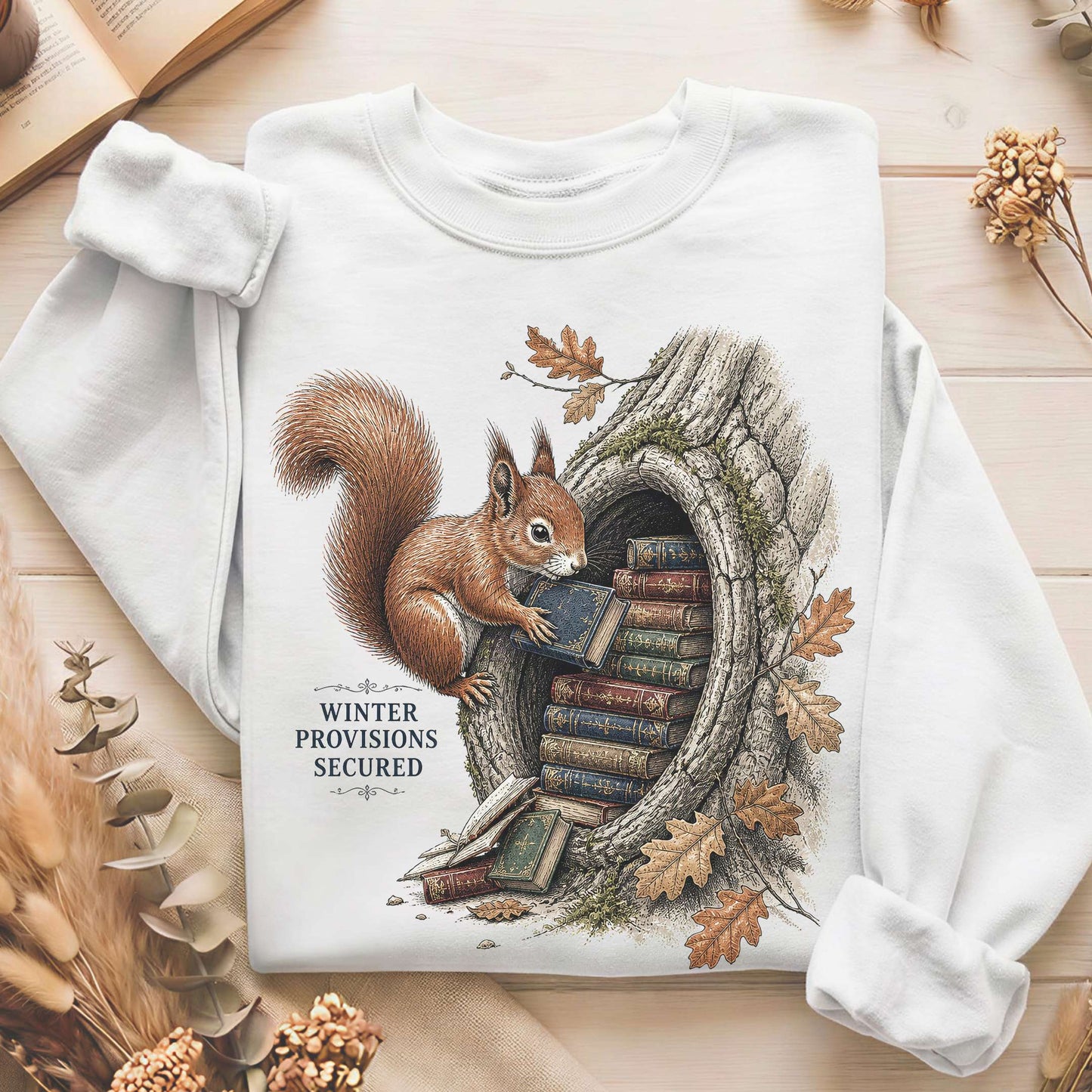 Winter Provisions Secured Squirrel Literary Sweatshirt
