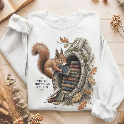 Winter Provisions Secured Squirrel Literary Sweatshirt