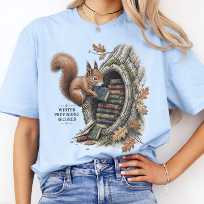 Winter Provisions Secured Squirrel Literary T-Shirt