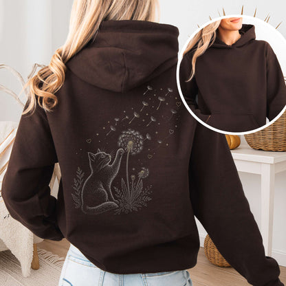 Kitten Batting A Dandelion For A Wish Hoodie