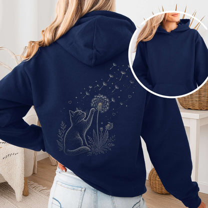 Kitten Batting A Dandelion For A Wish Hoodie