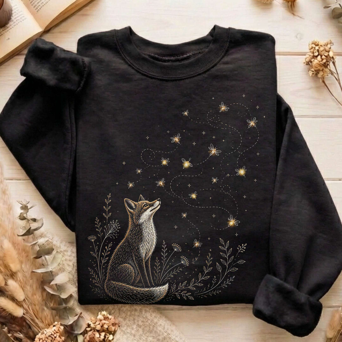 Fox and Fireflies Sweatshirt