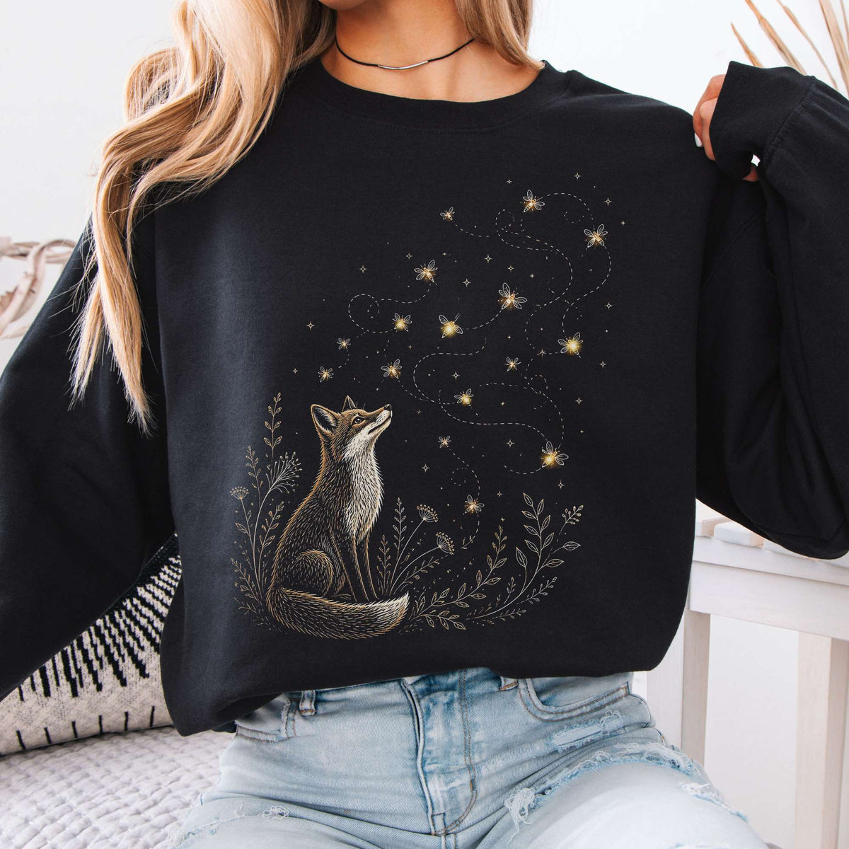 Fox and Fireflies Sweatshirt