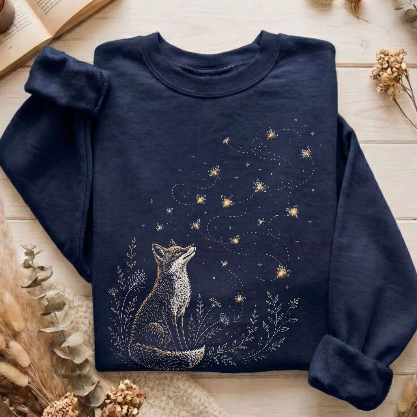 Fox and Fireflies Sweatshirt