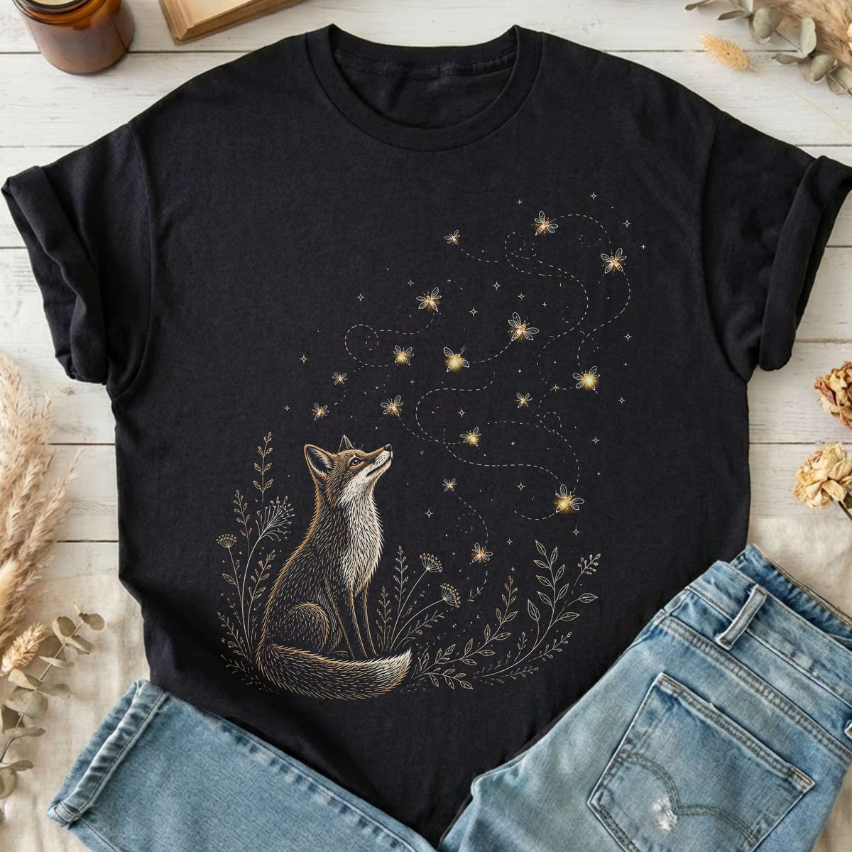 Fox and Fireflies T-Shirt