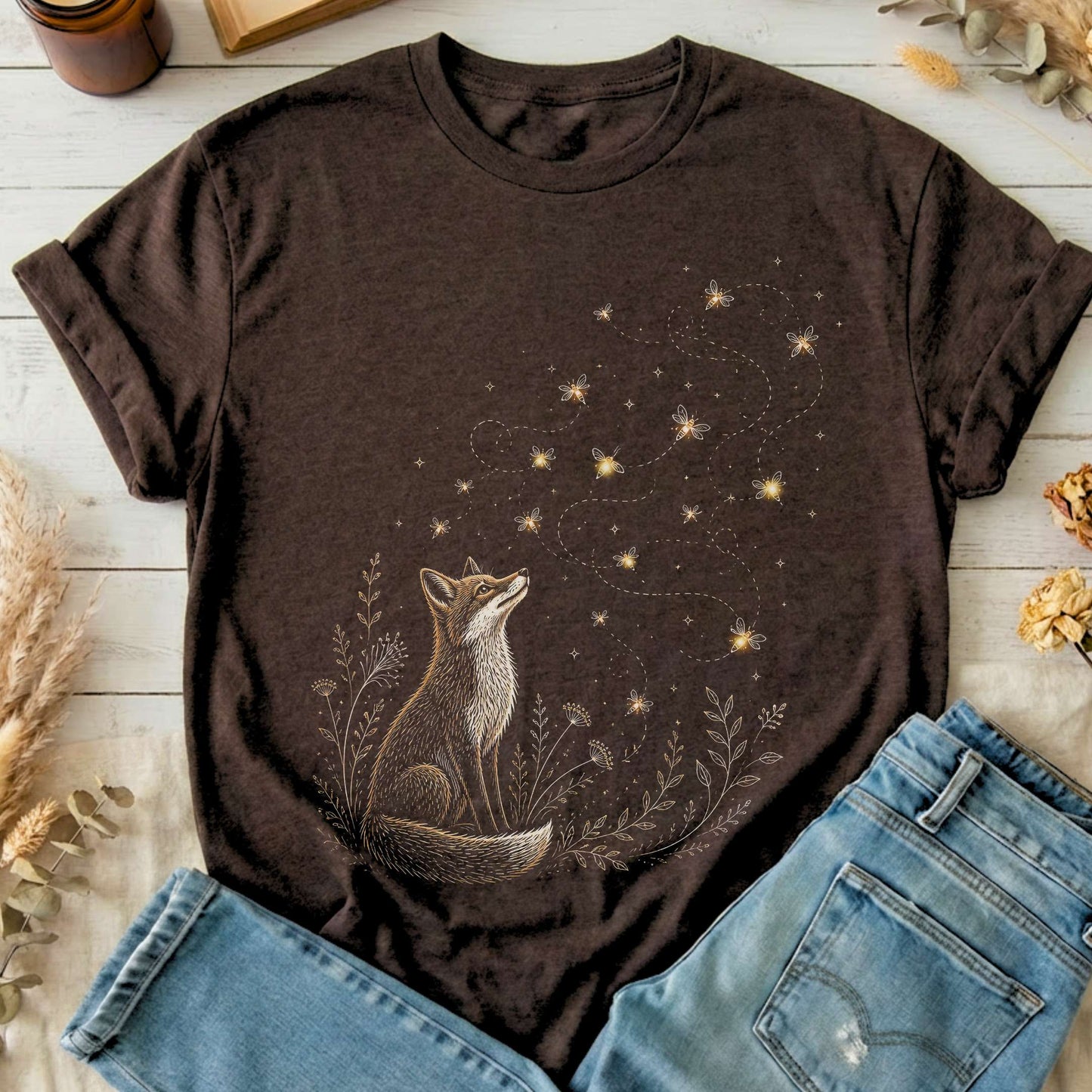 Fox and Fireflies T-Shirt