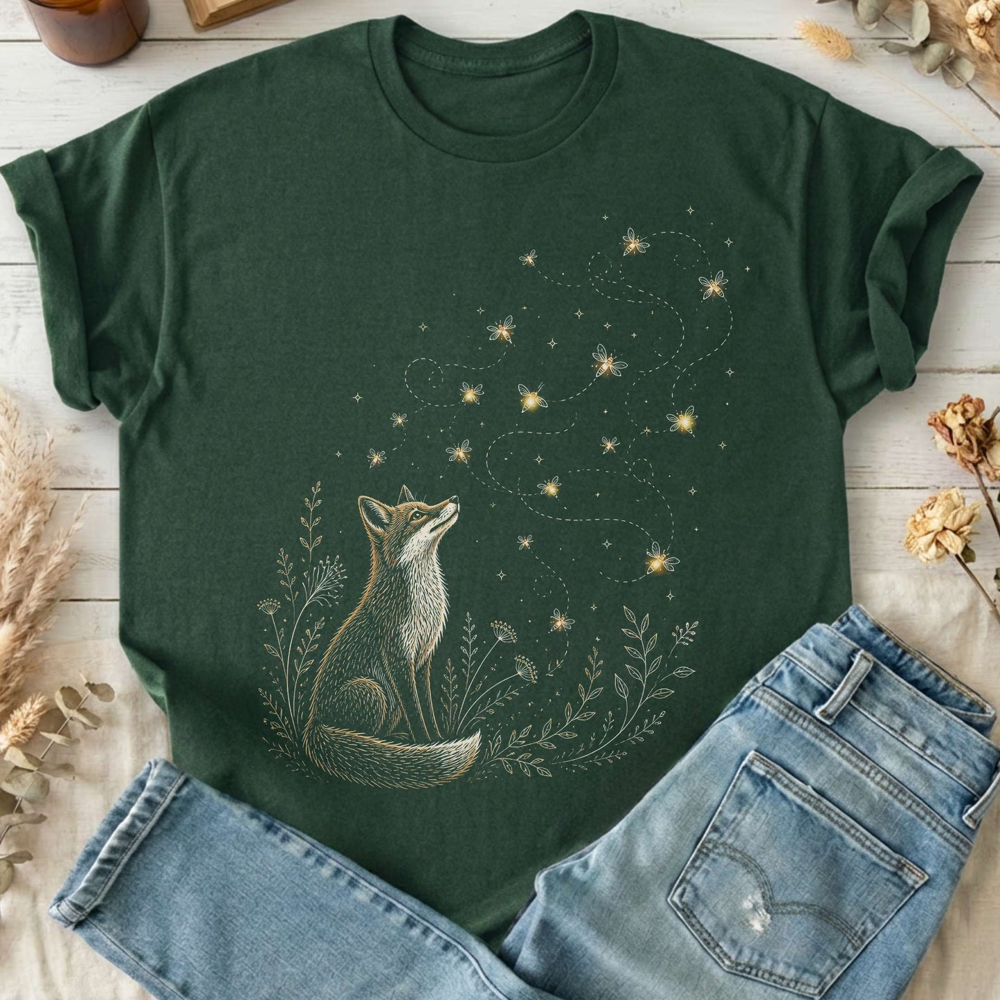 Fox and Fireflies T-Shirt