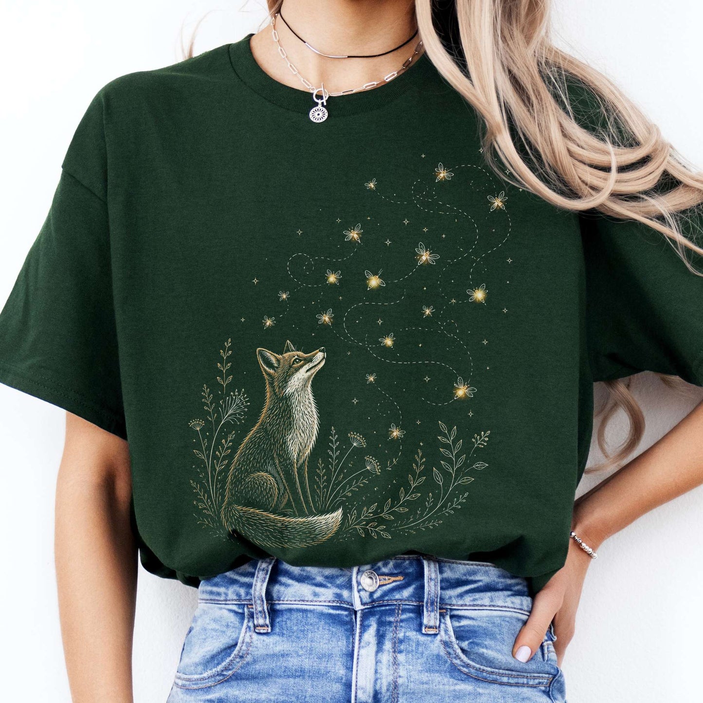 Fox and Fireflies T-Shirt