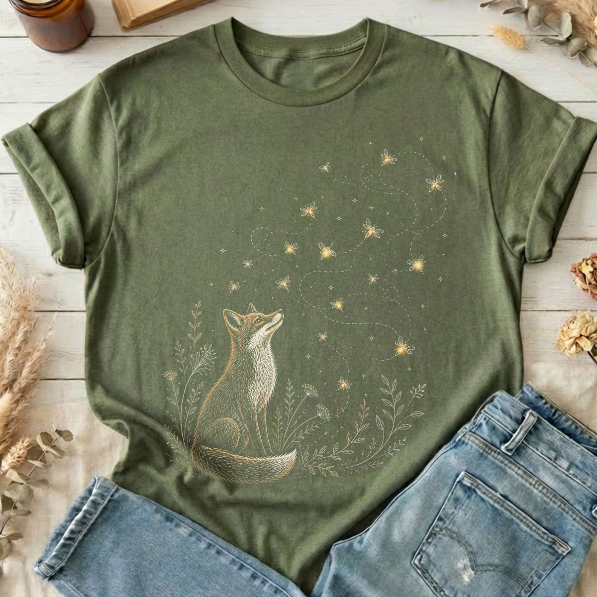Fox and Fireflies T-Shirt