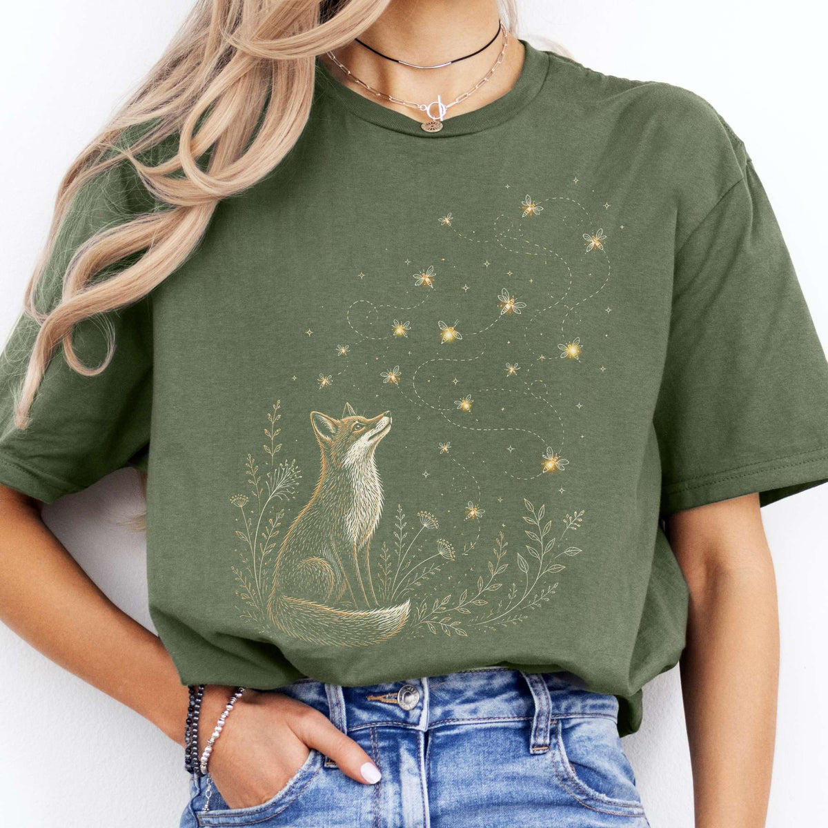 Fox and Fireflies T-Shirt