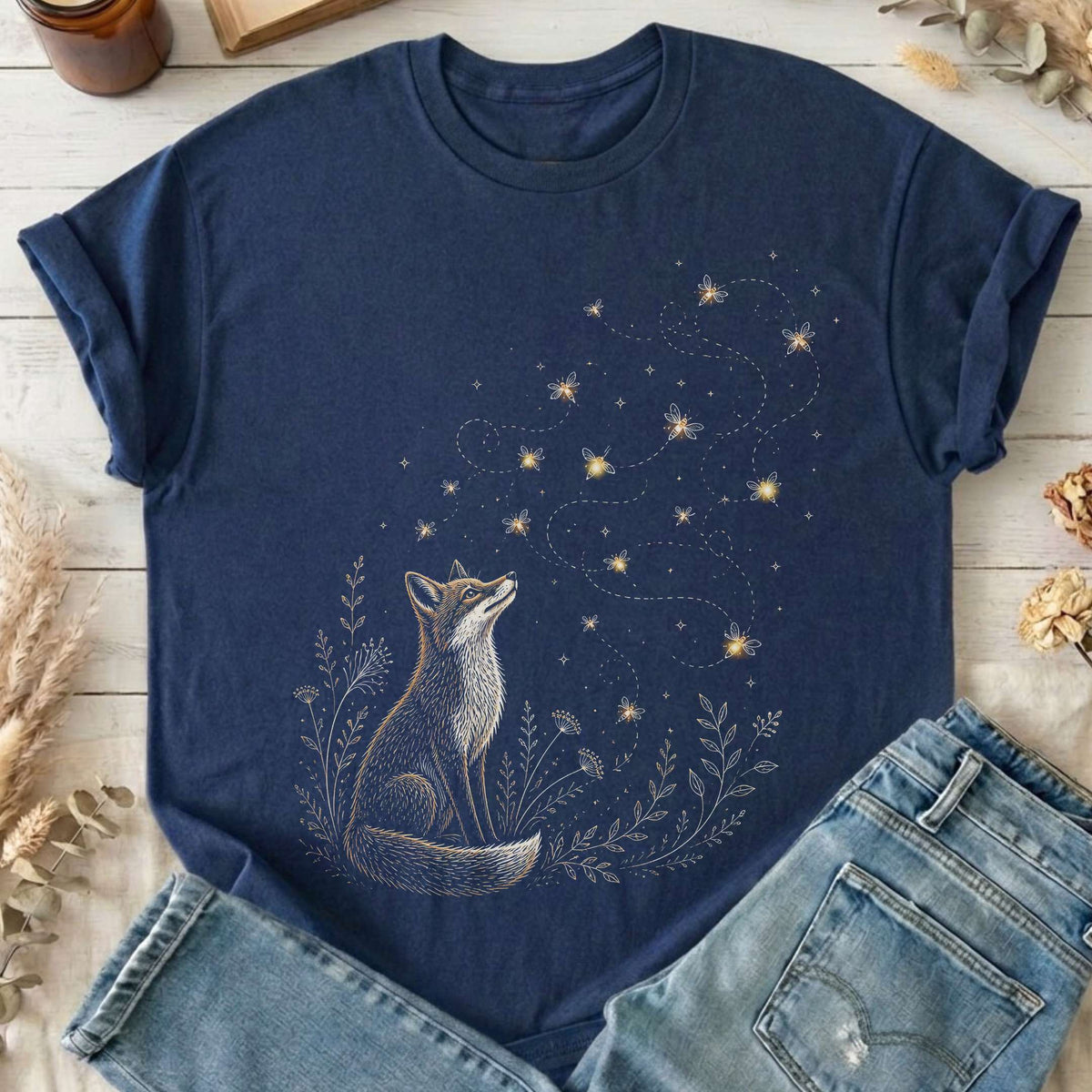 Fox and Fireflies T-Shirt