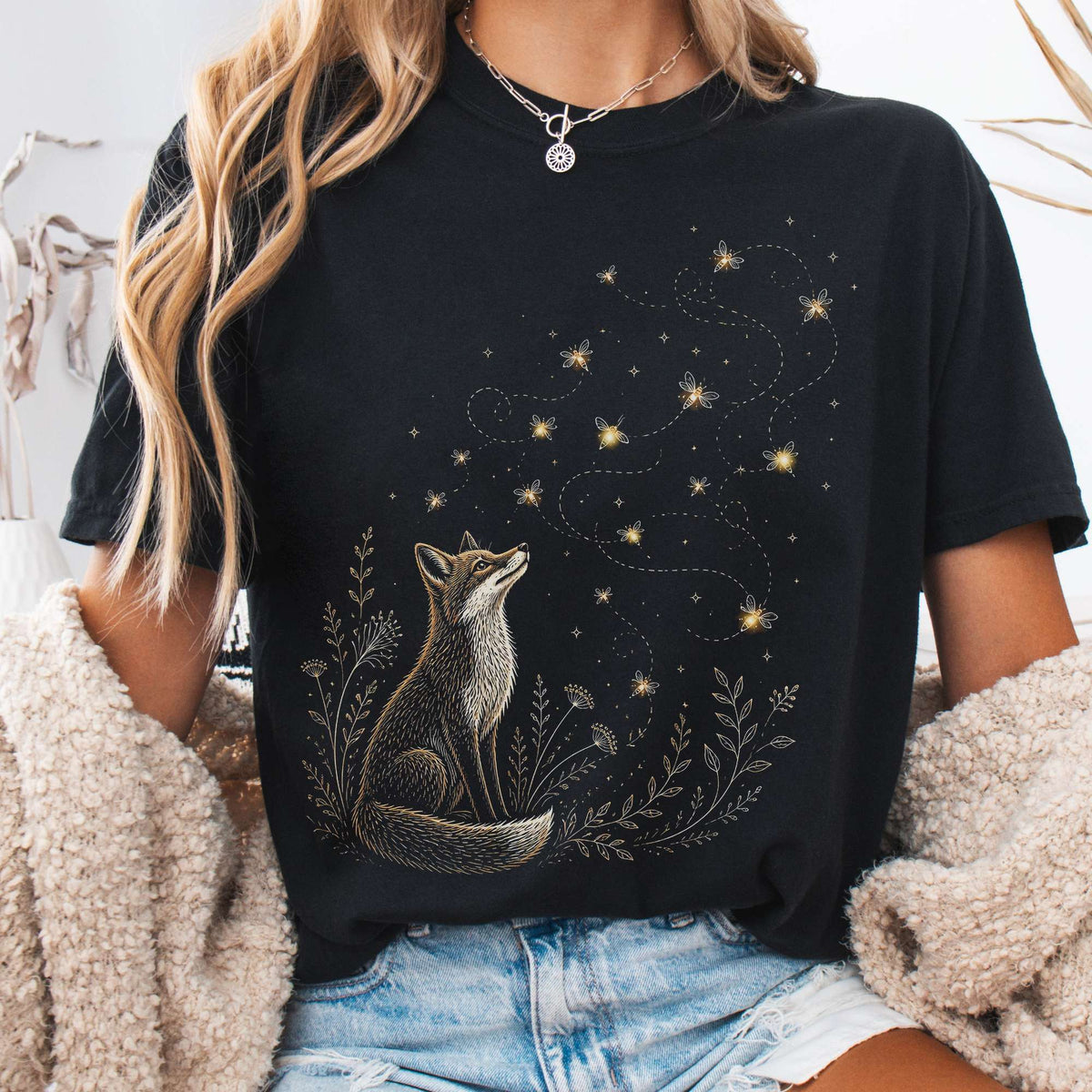 Fox and Fireflies T-Shirt