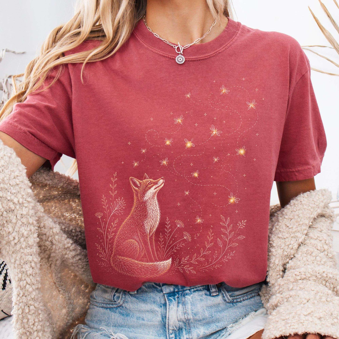 Fox and Fireflies T-Shirt