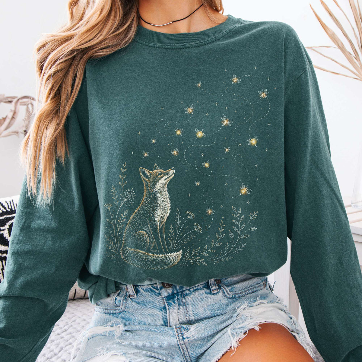 Fox and Fireflies Long Sleeve