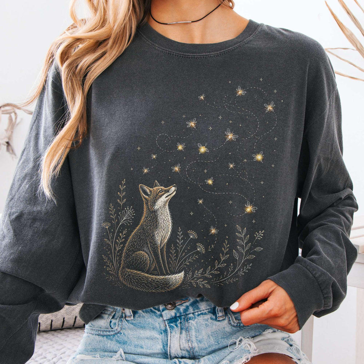 Fox and Fireflies Long Sleeve
