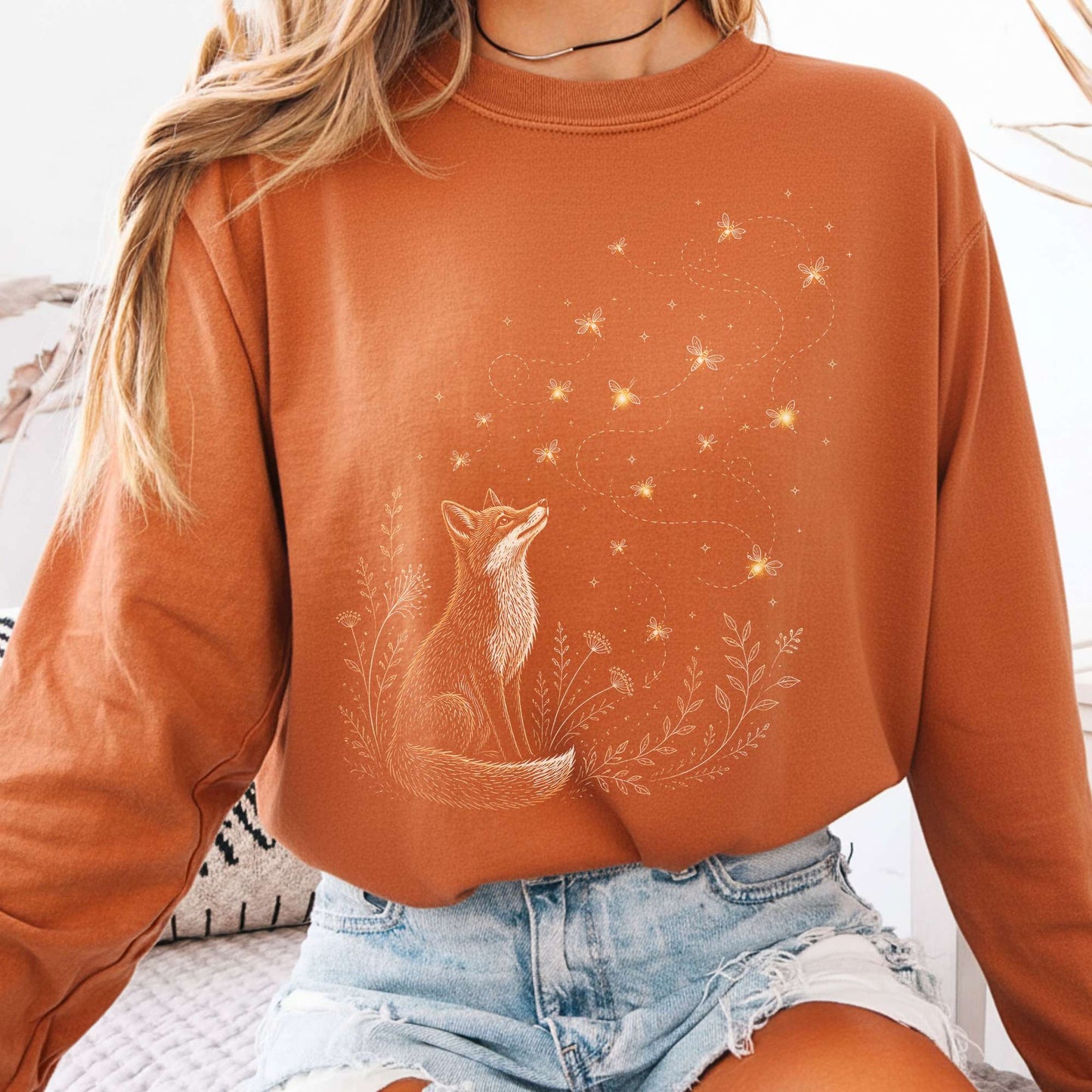 Fox and Fireflies Long Sleeve
