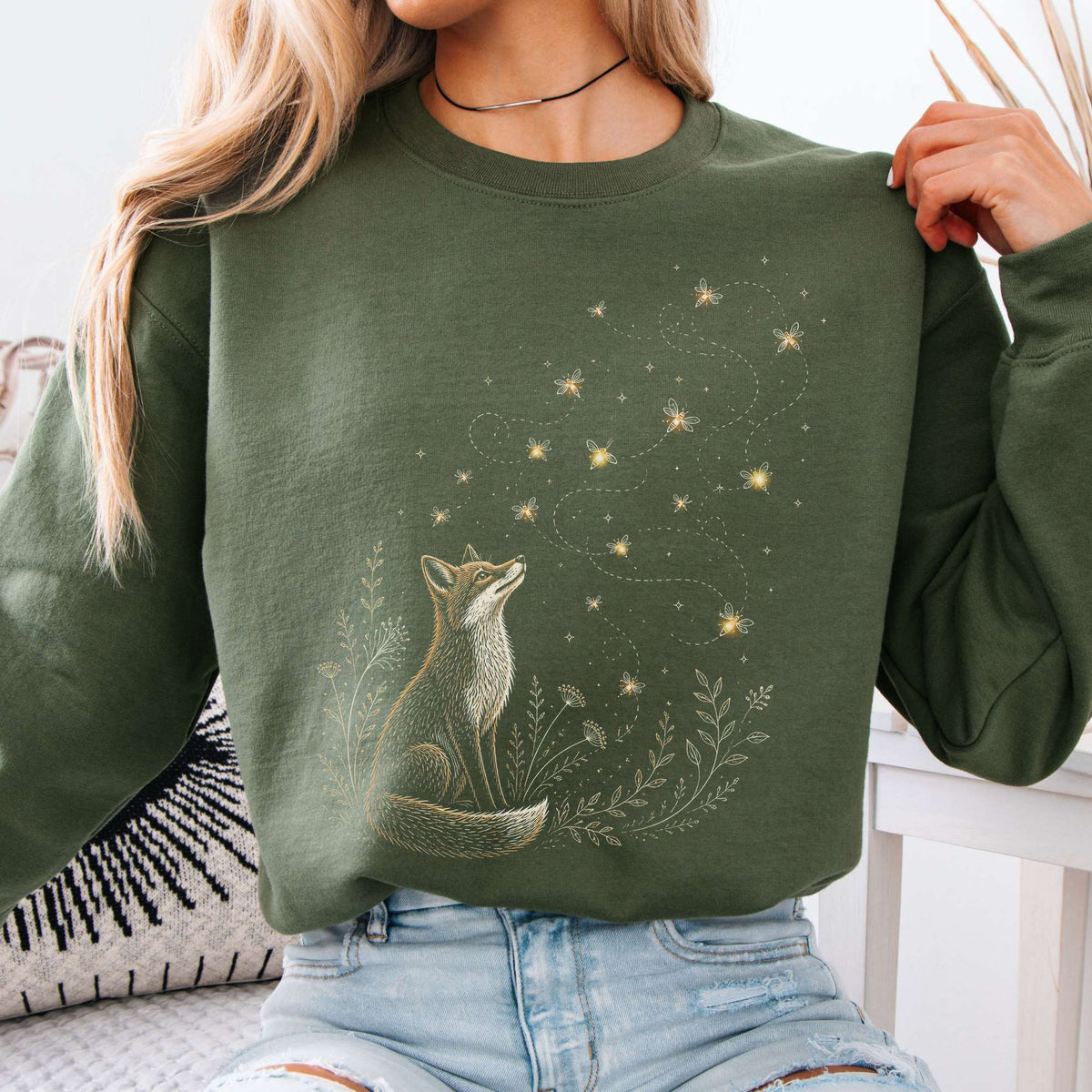 Fox and Fireflies Sweatshirt