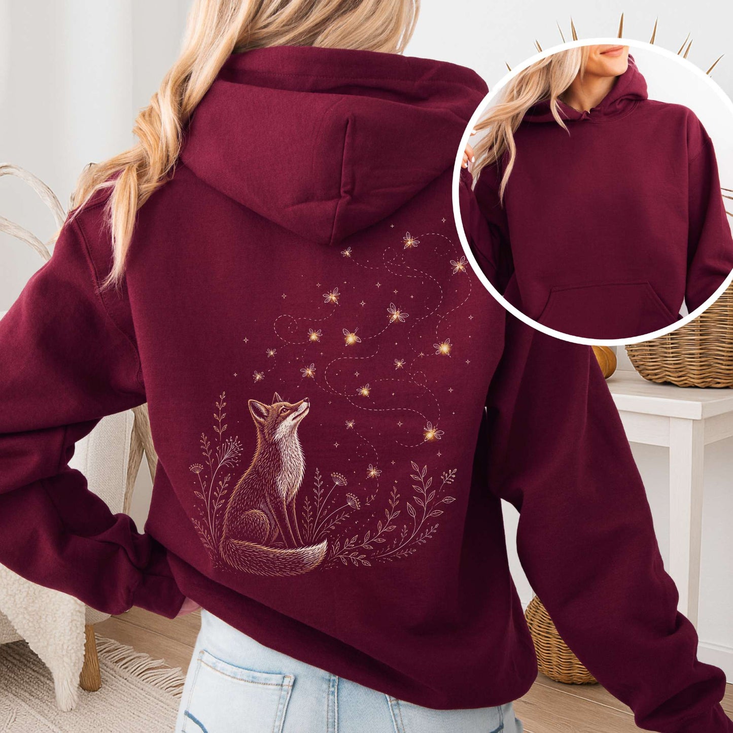 Fox and Fireflies Hoodie