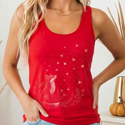 Fox and Fireflies Women's Lightweight Tank Top
