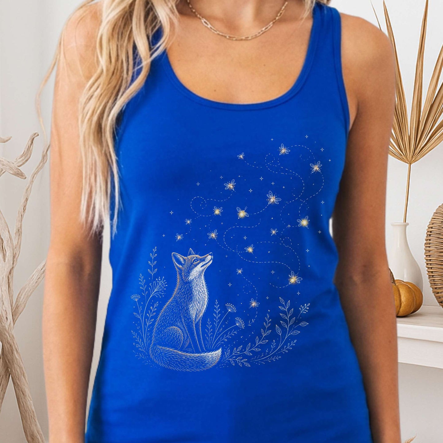 Fox and Fireflies Women's Lightweight Tank Top