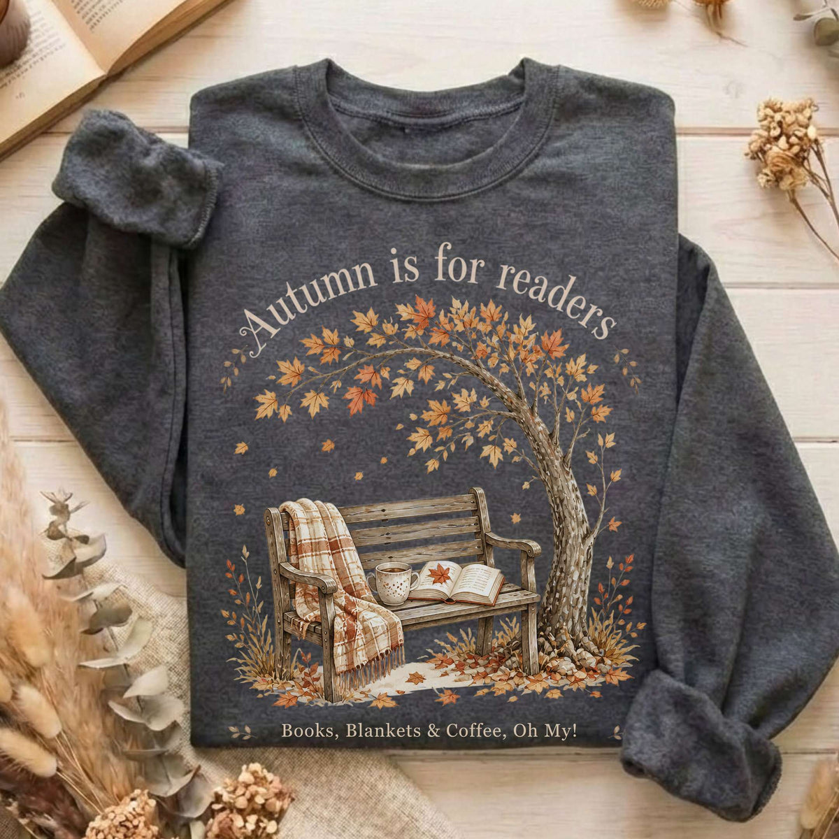 Autumn Is for Readers Literary Sweatshirt