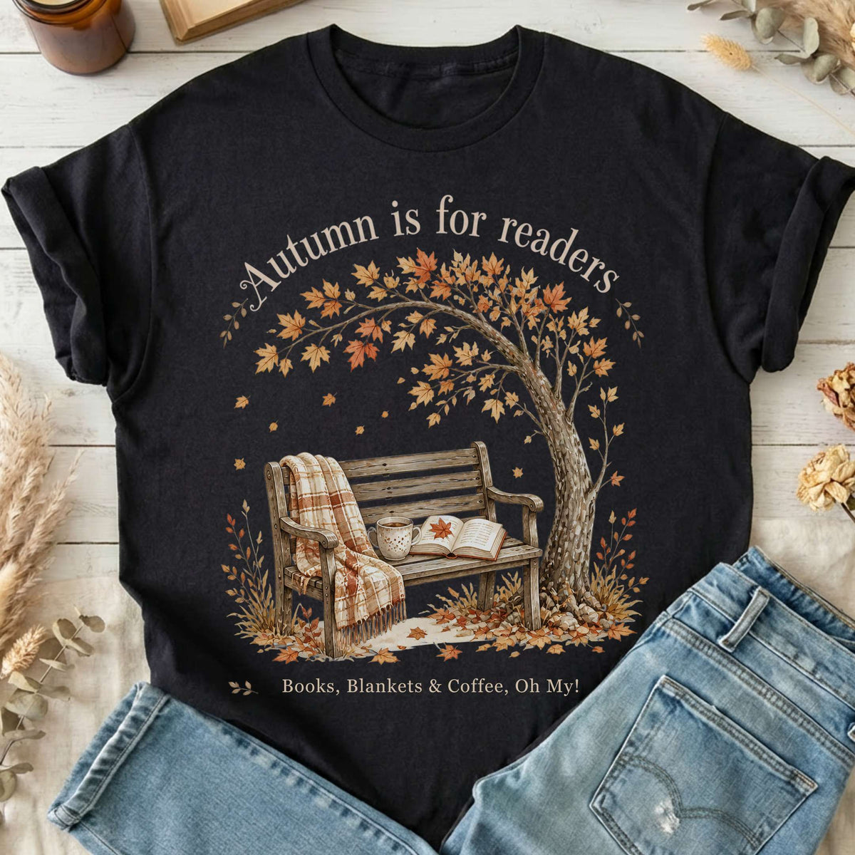 Autumn Is for Readers Literary T-Shirt