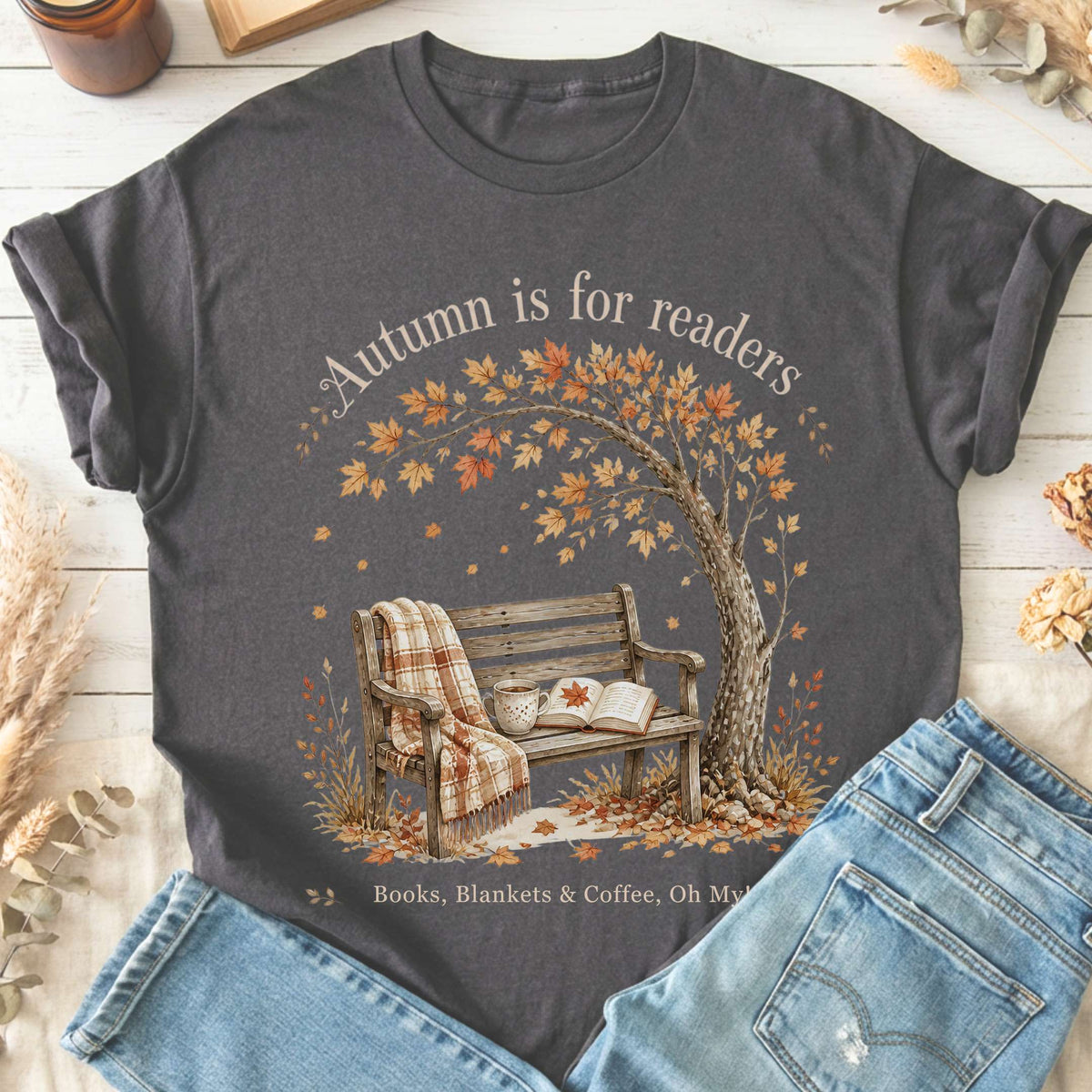 Autumn Is for Readers Literary T-Shirt