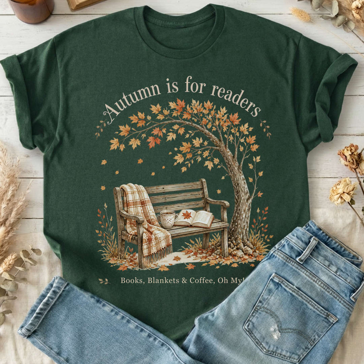 Autumn Is for Readers Literary T-Shirt