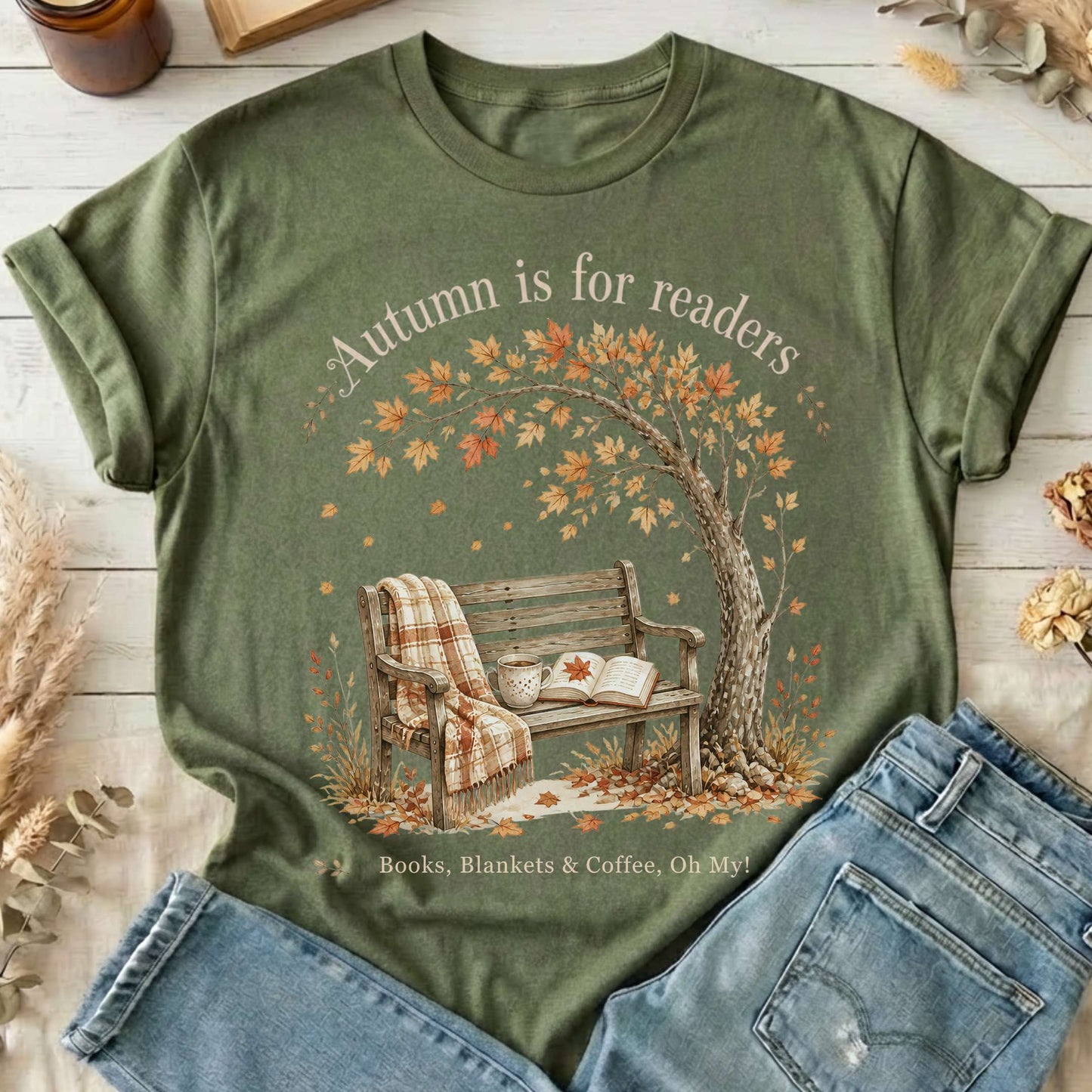 Autumn Is for Readers Literary T-Shirt