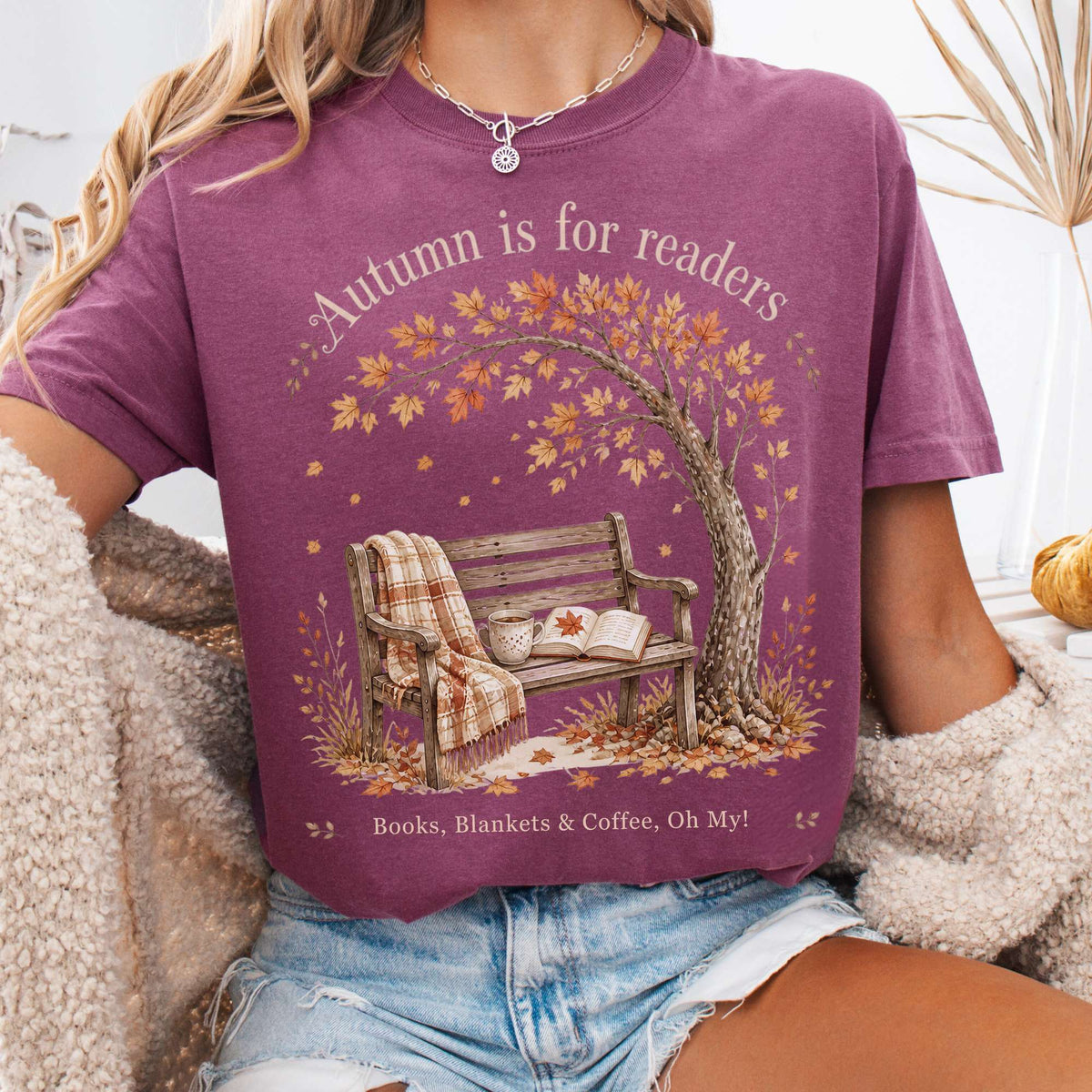 Autumn Is for Readers Literary T-Shirt
