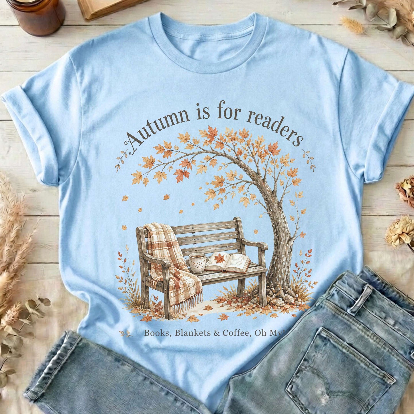 Autumn Is for Readers Literary T-Shirt