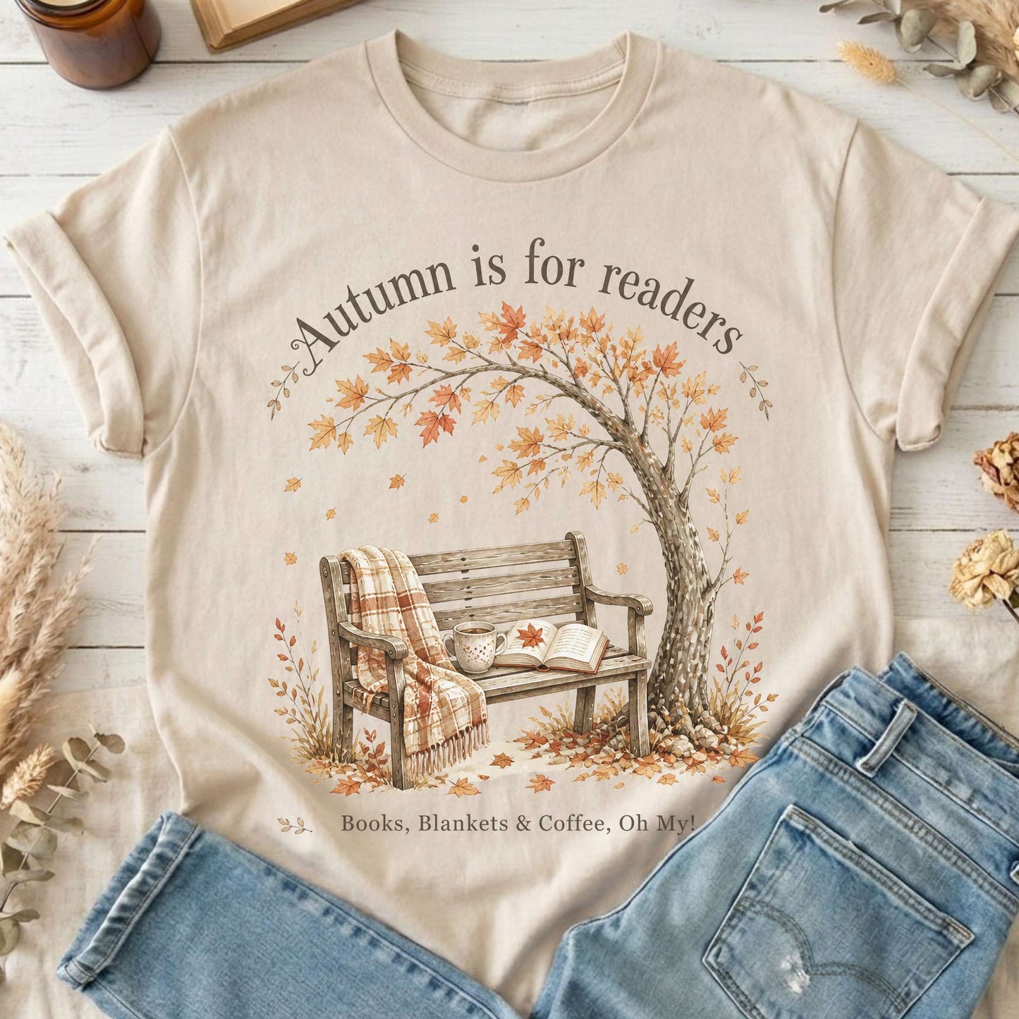 Autumn Is for Readers Literary T-Shirt