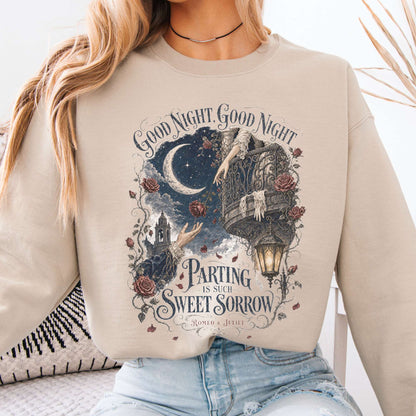 Sweatshirt Sand / S Parting Is Such Sweet Sorrow Romeo and Juliet Shakespeare Crewneck Sweatshirt The Mystic Eden