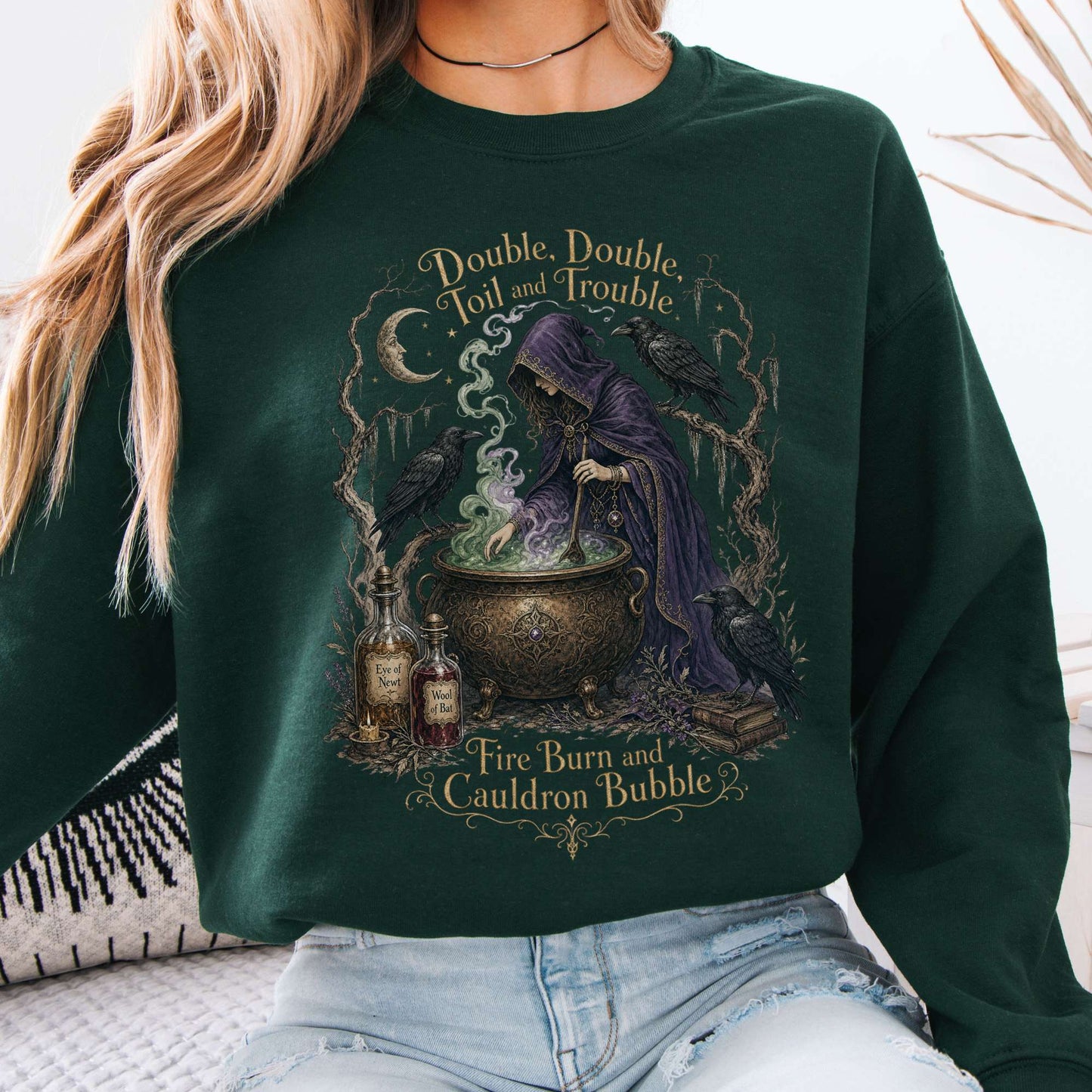 Sweatshirts Forest Green / S Design 336 Crewneck Sweatshirt The Mystic Eden