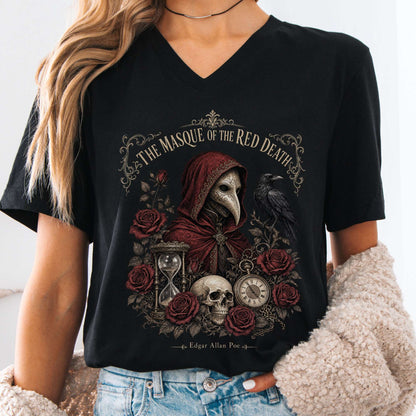 V-neck Black / S Poe's The Masque of the Red Death V-Neck The Mystic Eden
