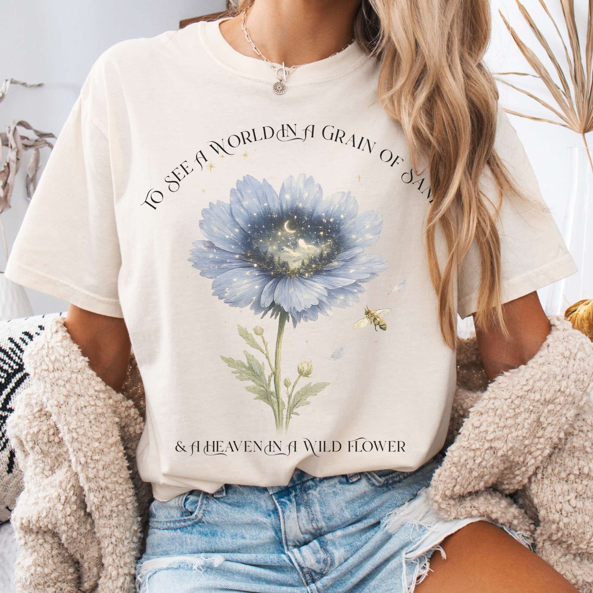 T-Shirt Ivory / S Heaven in a Wildflower William Blake T-Shirt The Mystic Eden