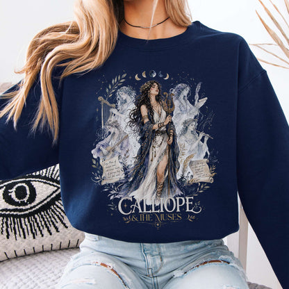Sweatshirt Navy / S Calliope & The Muses Mythology Crewneck Sweatshirt The Mystic Eden